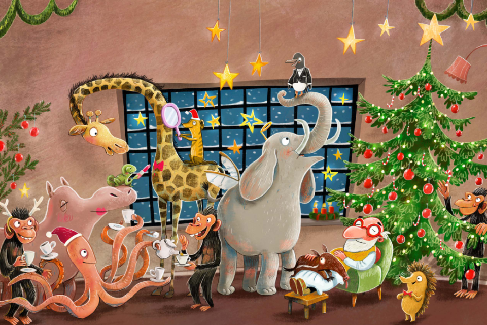 Bilderbuchkino: Das große Weihnachtsfest im Zoo von Sophie Schoenwald Thumbnail
